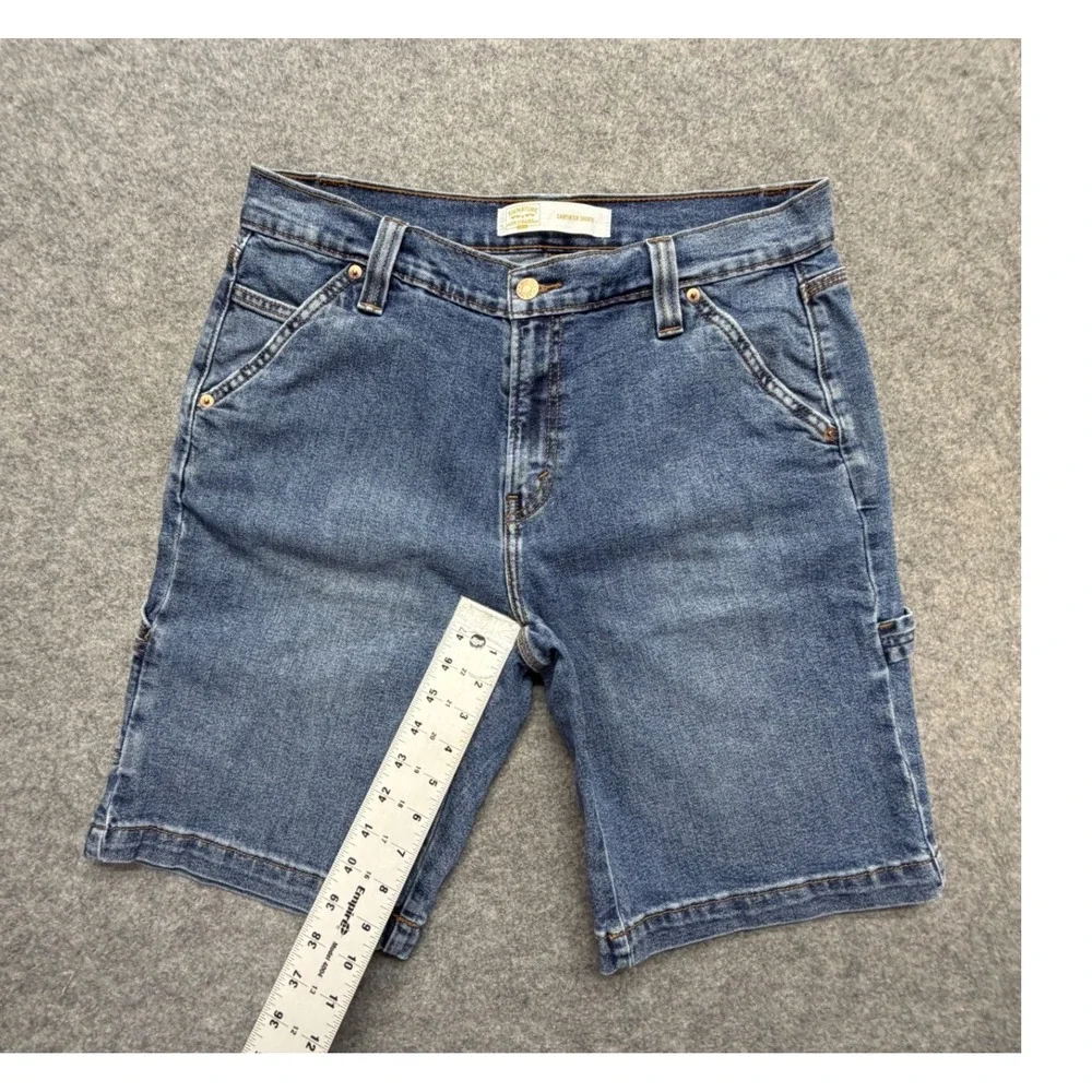 Signature by Levi Strauss Gold Label Mens 32 Carpenter Shorts Denim Blue 57735